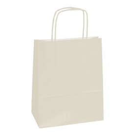 25 shoppers carta kraft 14x9x20cm twisted avorio