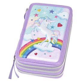 Astuccio 3 zip unicorn edition - faber castell