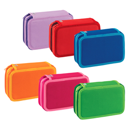 Astuccio 3 zip bicolors - 13 x 20 x7,5 cm - colori assortiti - pelikan