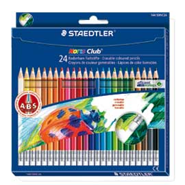 Astuccio 24 matite colorate cancellabili 144 noris club staedtler