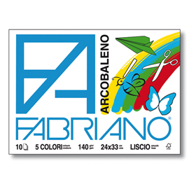 Album arcobaleno (240x330mm) fg 10 140gr 5 colori fabriano