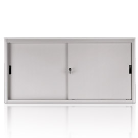 Armadio basso metallo ante scorr. 120x45cm h85cm grigio