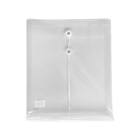 Busta con laccio e soffietto - 25 x 33 cm - pp - trasparente - lebez