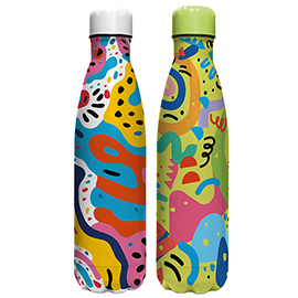 Borraccia termica look - 500 ml - acciaio inox - colori assortiti - blasetti