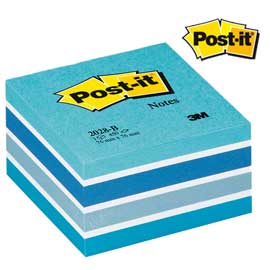 Blocco cubo 450foglietti post-it® 76x76mm 2028-b pastello blu