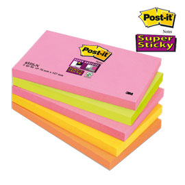 Blocco 90foglietti post-it®super sticky 76x127mm 655s-n cape town