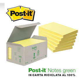 Blocco 100foglietti post-it®notes green 76x127mm 655-1b giallo