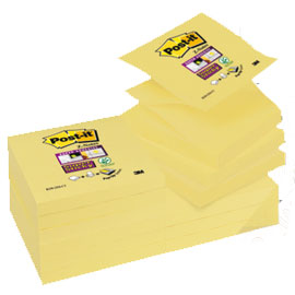 Blocco 90foglietti post-it®super sticky z-notes canary™76x76mm r330-123ss-cy