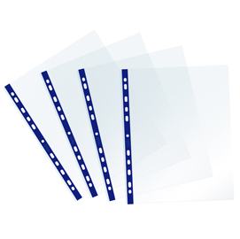 Buste forate sprint - c/ banda - 22 x 30 cm - blu - favorit - conf. 25 pezzi