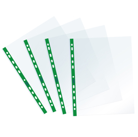 Buste forate sprint - c/ banda - 22 x 30 cm - verde - favorit - conf. 25 pezzi