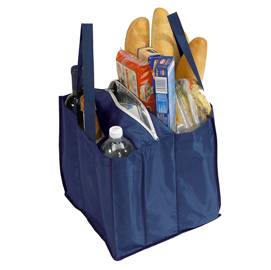 Borsa comby bag - per la spesa - a scomparti - 30 x 30 x 30 cm - blu - berni group