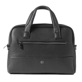 Borsa slim gate trended - con manici - 41 x 30 x 15 cm - ecopelle - nero - intempo