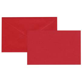 Biglietto natale neutro - con busta - 9 x 14 cm - rosso - sadoch