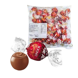 Busta lindor - cioccolato al latte - 1 kg - lindt - conf. 80 pezzi