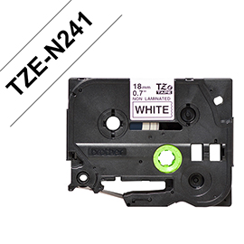 Brother - nastro - nero/bianco - tzen241 - 18mm x 8mt