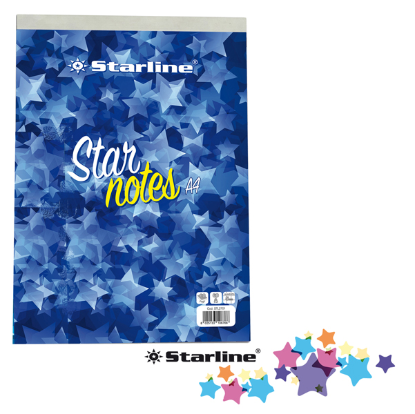 Blocco note a4 21x29,7cm 5mm 60gr 60fg starnotes starline