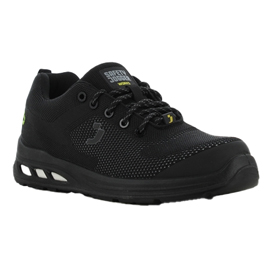 Calzatura bassa da lavoro ecofitz s1p low - maglia riciclata - numero 35 - nero - safety jogger