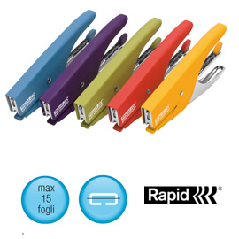 Cucitrice a pinza rapid s51 soft grip azzurro