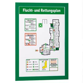 Cornice magnetica duraframe a4 21x29,7cm verde durable