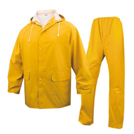 Completo impermeabile en304 tg. L giallo (giacca+pantalone)