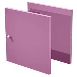 Coppia antine viola per libreria rainbow