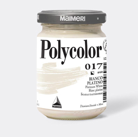 Colore vinilico polycolor vasetto 140 ml bianco platino maimeri