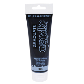 Colore acrilico fine graduate tubo 120 ml grigio di payne daler rowney