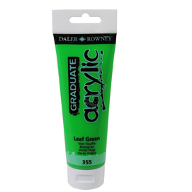 Colore acrilico fine graduate tubo 120 ml verde foglia daler rowney