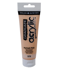Colore acrilico fine graduate tubo 120ml rosa incarnato daler rowney
