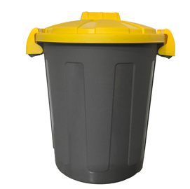 Contenitore portarifiuti dusty 25lt c/coperchio giallo