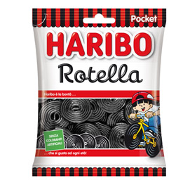 Caramelle gommose rotella - f.to pocket 100 gr - haribo