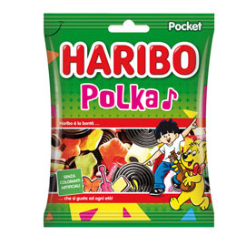 Caramelle gommose polka - f.to pocket 100 gr - haribo