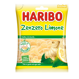 Caramelle gommose zenzero limone - f.to pocket 100 gr - haribo