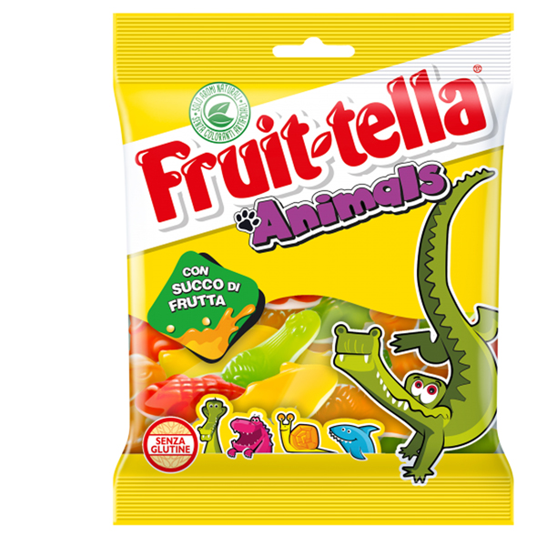 Caramella gommosa - animals - formato pocket 90 gr - fruit-tella