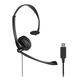 Cuffie classiche mono usb-a - con microfono e controllo del volume - kensington