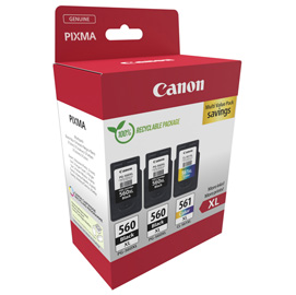 Canon cartuccia ink multipack pg-560xlx2/cl-561xl