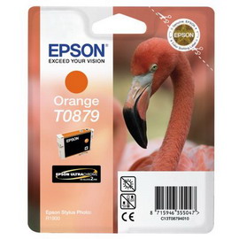 Cartuccia inchiostro a pigmenti arancio epson ultrachrome hi-gloss2 blister c/rf