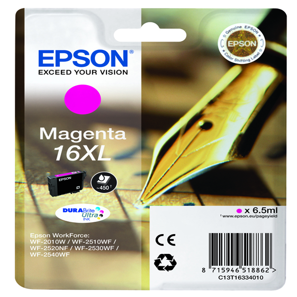 Cartuccia a pigmenti magenta epson durabrite ultra serie 16xl/penna e cruciverba