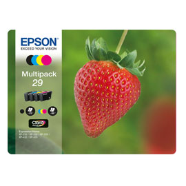 Conf. 4 cartucce ink 1 x colore serie 29 fragola