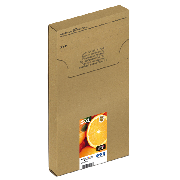 Conf. 5 cartucce ink xl multipack 1 per colore 33 arance easy mail