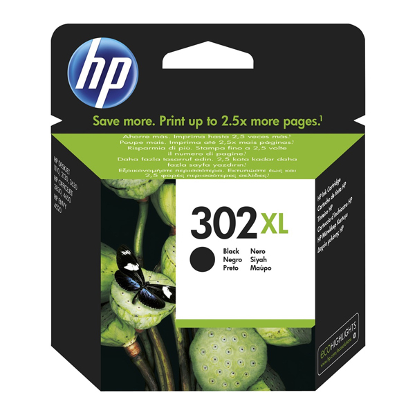 Cartuccia inchiostro nero ad alta capacita' hp 302xl