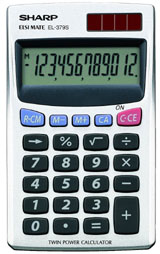 Calcolatrice el 379sb 12 cifre tascabile sharp