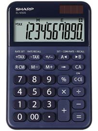 Calcolatrice da tavolo, el m335 10 cifre, colore blu