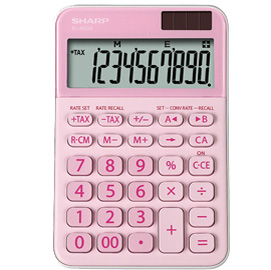 Calcolatrice da tavolo, el m335 10 cifre, colore rosa