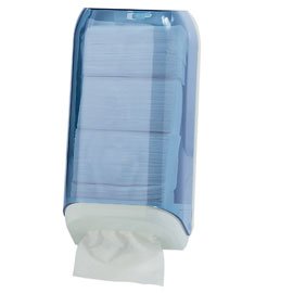 Dispenser carta igienica in fogli trasparente/bianco mar plast