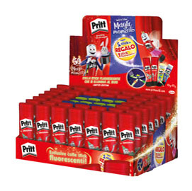 Display 40pz 43gr +20pz gid 10gr pritt stick