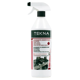 Disinfettante detergente alcolico - senza profumo - 1 lt - tekna