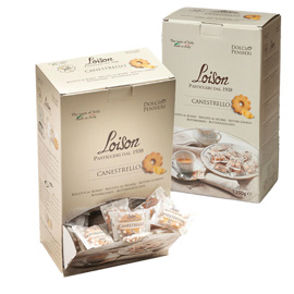 Dispenser biscotti canestrello - 1250 gr - loison - conf. 200 biscotti