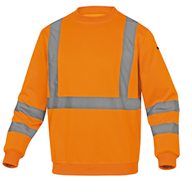 Felpa sportiva astral - alta visibilità - tg. S - arancio fluo - deltaplus