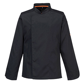Giacca cuoco meshair pro - maniche lunghe - taglia xl - nero - portwest